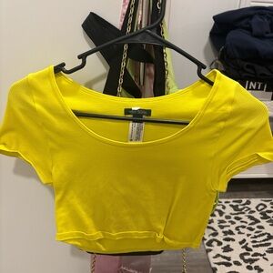 Vibrant Yellow Crop Top